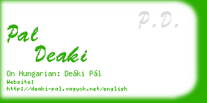 pal deaki business card