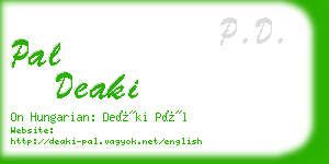 pal deaki business card